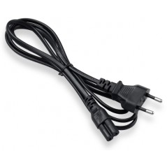 Apparatkabel strömkabel 2-pin 1.5 meter, svart
