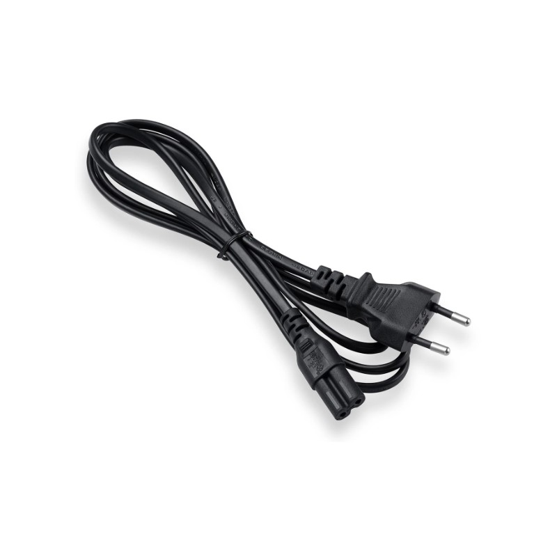Strömkabel dator - Apparatkabel strömkabel 2-pin 1.5 meter, svart