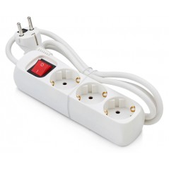 Hem & Hushåll - Grenuttag med 3 uttag och strömbrytare med kabel i flera längder