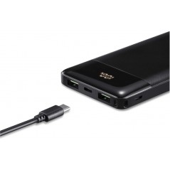 Portabla batterier - PowerBank 10.000mAh med 2 USB laddportar & snabbladdning