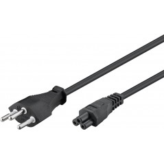 Strömkabel dator - Goobay Strömkabel till bärbara datorer 1.8M Schweiz-kontakt (C5) (musse pigg) (3-pin)