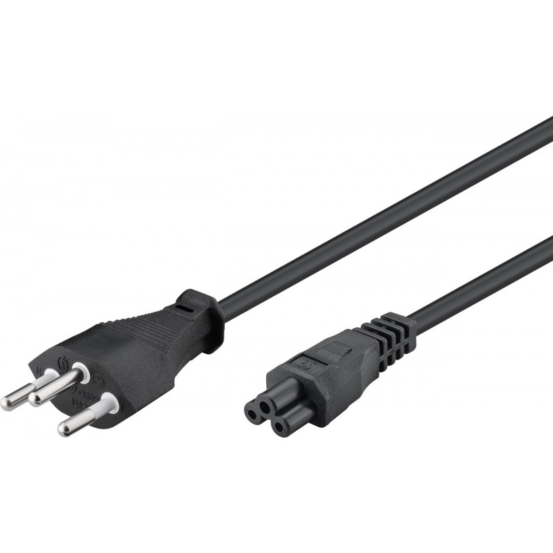 Strömkabel dator - Goobay Strömkabel till bärbara datorer 1.8M Schweiz-kontakt (C5) (musse pigg) (3-pin)