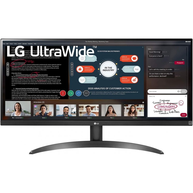 25 - 34" Datorskärm - LG 29WP500-B 29" ultrabred LED-skärm med IPS-panel
