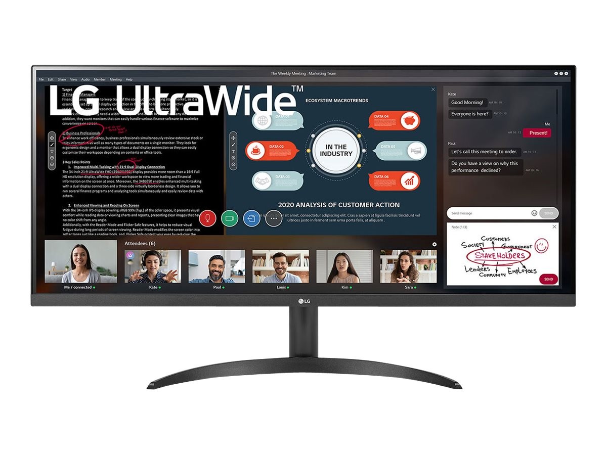 LG 34WP500-B 34" ultrabred LED-skärm med IPS-panel