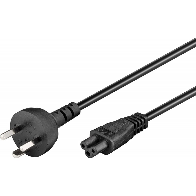 Strömkabel dator - DK Strömkabel till bärbara datorer 1M Denmark Plug IEC 60320 C5 Mickey Mouse (beg)