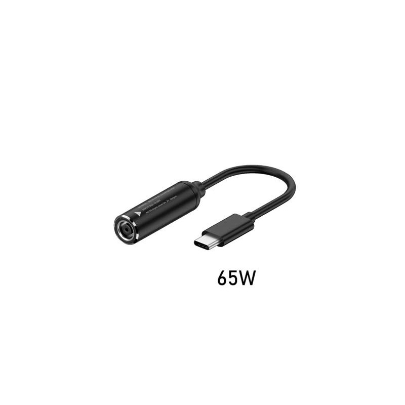 USB-C Laddare - Konverteringskabel från HP/Dell rund kontakt till USB-C (65W)