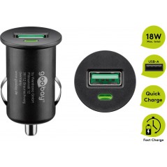 Laddare och kablar - Snabbladdande QC3.0 18W billaddare med USB