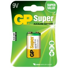 Batteri - GP Super Alkaline 9V-batteri 1-Pack (6LR61)