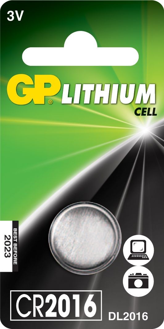 GP CR2016 Lithium batteri 1-Pack knappcellsbatteri