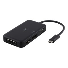 USB-C Multiport till HDMI/DisplayPort/DVI/VGA-adapter UHD 4K@60Hz*