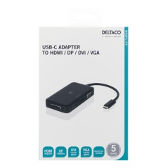 Skärmkabel & skärmadapter - USB-C Multiport till HDMI/DisplayPort/DVI/VGA-adapter UHD 4K@60Hz*