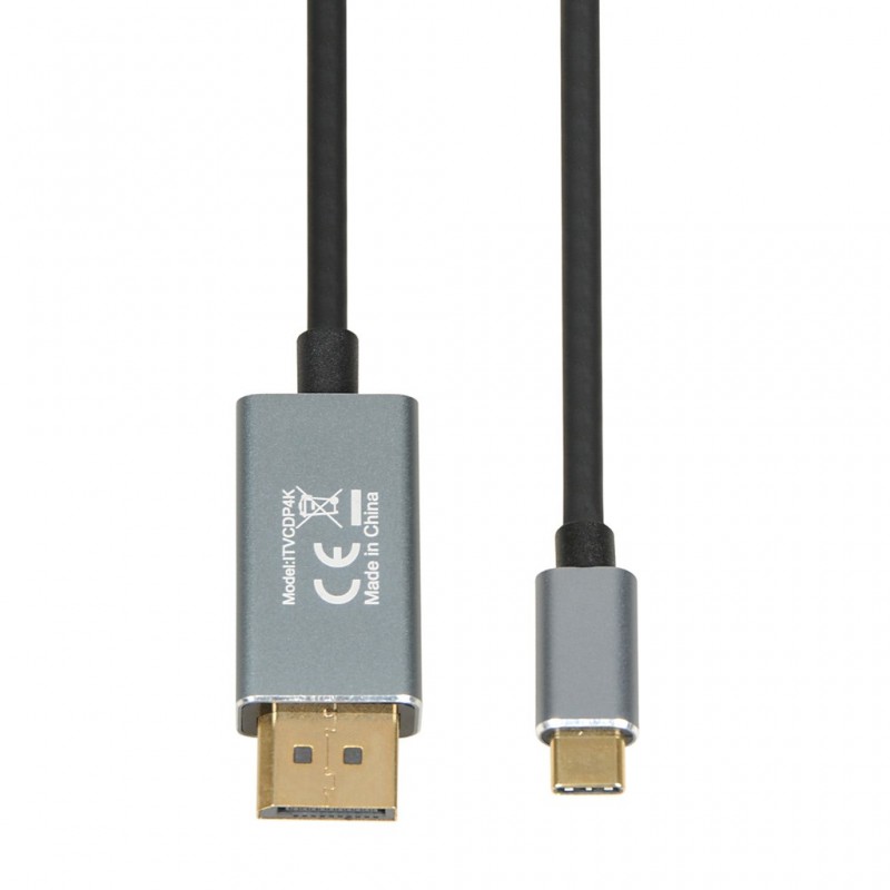 Skärmkabel & skärmadapter - USB-C till DisplayPort-kabel 1.8m (4k @60 Hz)