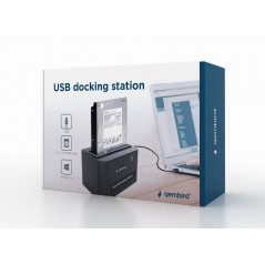 USB 2.0-dockningsstation för 2.5" och 3.5" SATA-hårddiskar