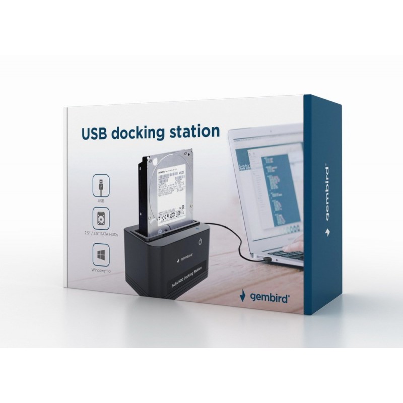 Dockningsstation för hårddisk - USB 2.0-dockningsstation för 2.5" och 3.5" SATA-hårddiskar