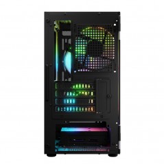 Komponenter - Logic PORTOS Mini Tower chassi ARGB med Tempered glass Black (NY)