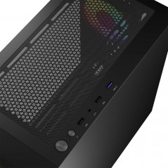 Komponenter - Logic PORTOS Mini Tower chassi ARGB med Tempered glass Black (NY)
