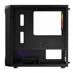 Komponenter - Logic PORTOS Mini Tower chassi ARGB med Tempered glass Black (NY)