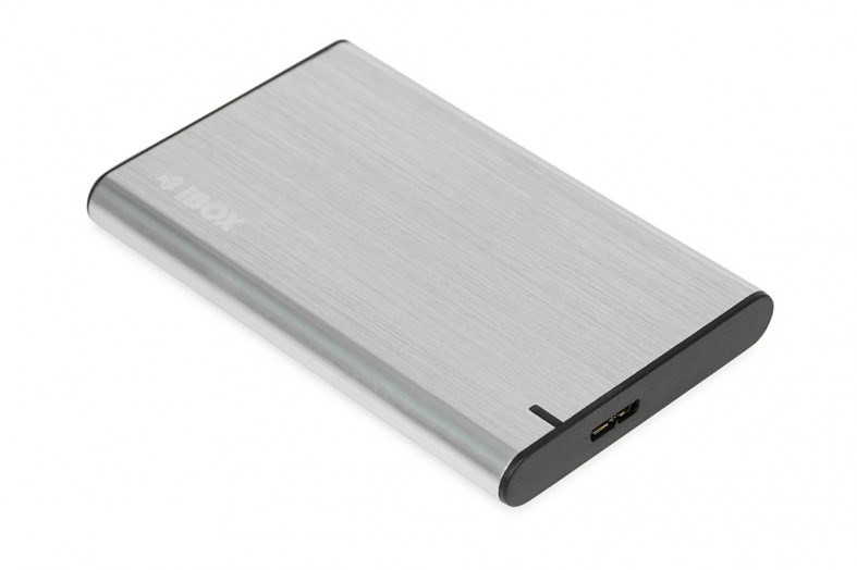 iBOX USB 3.2-kabinett för intern 2.5" SATA-hårddisk, silver