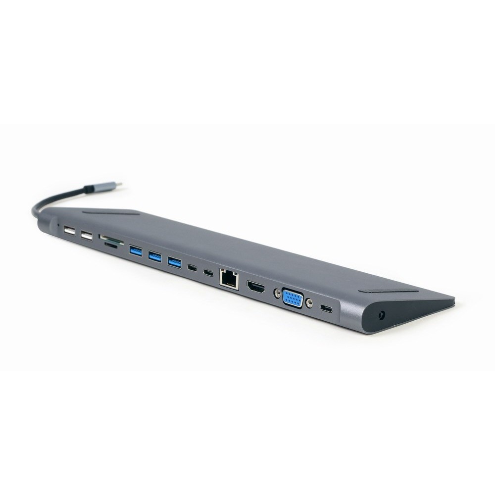 Gembird USB-C Multiport universal dockningsstation 9-i-1 4K@30Hz 2K@60Hz 60W PD