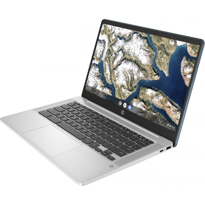 Laptop 14-15" - HP Chromebook 14a-na1014no 14" Full HD Intel 8GB 128GB SSD ChromeOS Turkosblå