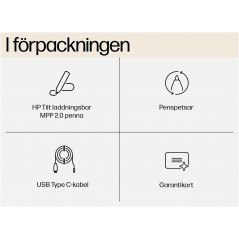 Pekpenna till surfplatta - HP Zenvo Pen laddningsbar MPP 2.0 lutningskänslig penna