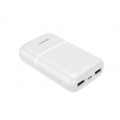 Portabla batterier - Deltaco Powerbank 10 000 mAh, 2x USB-A, 1x USB-C, vit