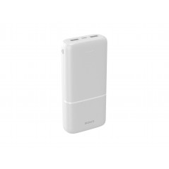 Portabla batterier - Powerbank 20 000 mAh, 2x USB-A, 1x USB-C, max 2.1A 10.5W vit