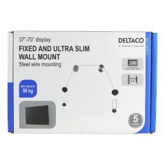 Väggfäste TV - Ultra Slim väggfäste VESA för TV eller bildskärm 37-70" 50 KG