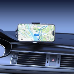 Mobilhållare - Dudao F3Pro+ bilhållare för mobiler med inbyggd trådlös laddning