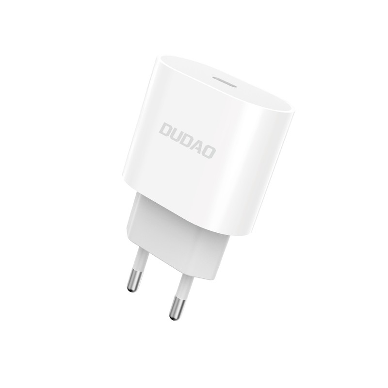 Väggladdare mobiltelefon - Dudao 20 Watt AC-adapter väggladdare med USB-C (utan kabel)