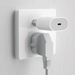Dudao 20 Watt AC-adapter väggladdare med USB-C (utan kabel)