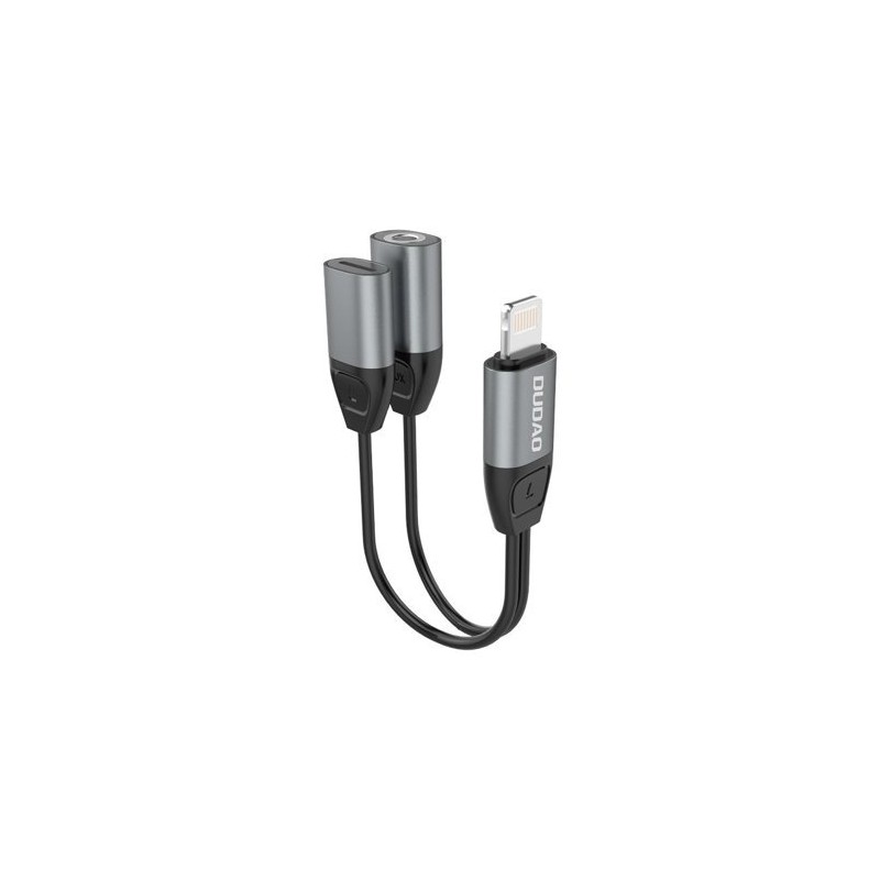 Övriga tillbehör - Dudao L17i+ Lightning till 3.5mm ljud-adapter med laddning