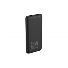 Portabla batterier - Deltaco Powerbank 10 000 mAh, 2x USB-A, 1x USB-C, QuickCharge max 20W, svart