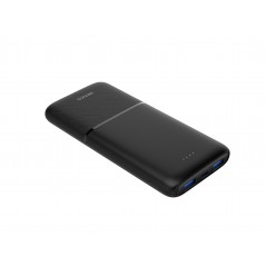 Portabla batterier - Deltaco Powerbank 10 000 mAh, 2x USB-A, 1x USB-C, QuickCharge max 20W, svart