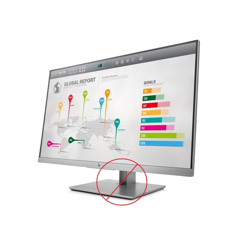 Skärmar begagnade - HP EliteDisplay E273q 27" 2K 1440p IPS-skärm med USB-hubb (beg utan fot - kan köpas separat)