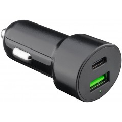 Goobay snabbladdande USB-billaddare med USB-A och USB-C PD 48W