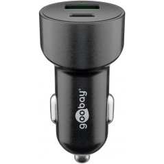 Goobay snabbladdande USB-billaddare med USB-A och USB-C PD 48W