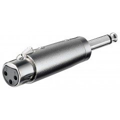 Ljudadapter 6,35 mm hane mono till XLR hona