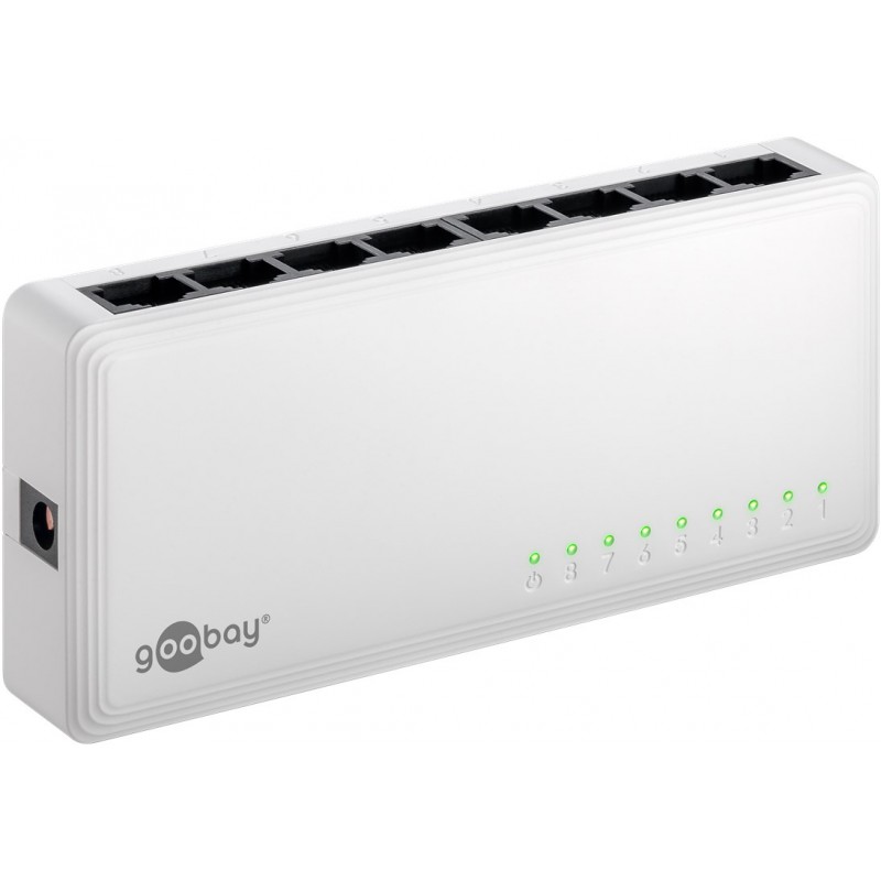 Switchar - Goobay 8-portars gigabitswitch (10/100/1000 Mbit/s)