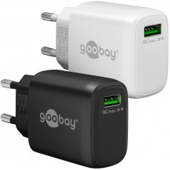 USB-strömadapter med 18 Watt snabbladdning (QC 3.0) - Goobay USB-A ...