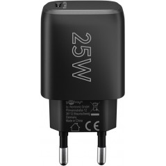Snabbladdande Strömadapter GaN med USB-C PD (Power Delivery) 25W