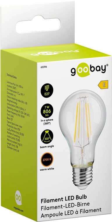 LED-lampa sockel E27 7 Watt (60 W) not dimmable