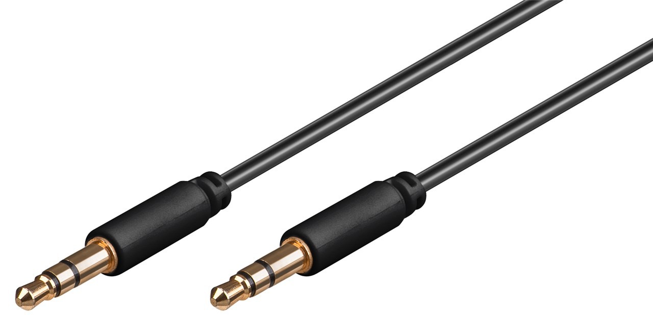 Goobay ljudkabel AUX 3.5 mm 3-pin i flera längder (1 meter)