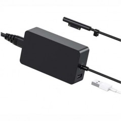 Microsoft Surface laddare - 102 Watt Laddare till Microsoft Surface Book, Surface Pro, Surface Laptop med USB-A