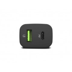 Laddare och kablar - GreenCell billaddare med USB-C och USB-A kontakt 48W (30W PD QC 3.0)