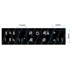 Övriga tillbehör - Klistermärken för vissa Dell tangentbord nordisk layout (SE/DK/NO/FI) 6-keys