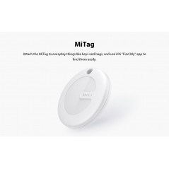 Resetillbehör - MiLi MiTag Location Finder bluetooth-tracker med fodral (vit)