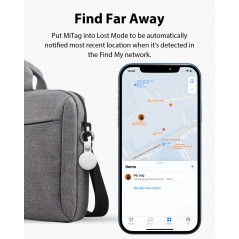 Resetillbehör - MiLi MiTag Location Finder bluetooth-tracker med fodral (vit)