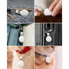 Resetillbehör - MiLi MiTag Location Finder bluetooth-tracker med fodral (vit)
