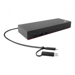 Dockningsstation Lenovo - Lenovo ThinkPad Hybrid USB-C och USB-A universell dockningsstation utan AC-adapter (beg)